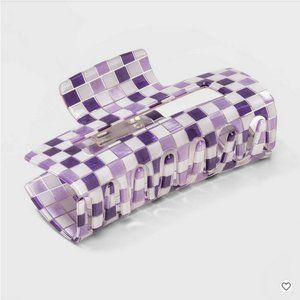 Checkered Claw Hair Clip - Wild Fable™ Purple